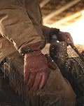 Watson Gloves Travail de ranch en cuir Gloves - Crazy Horse Grain Driver Style, imperméable Chèvre, Palm Patch