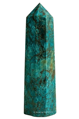 Image of Amazing Gemstone Chrome Diopside Crystal Towers - Natural Healing Crystal Point Obelisk for Reiki Healing and Crystal Grid (2 inch to 3 inch INCH)
