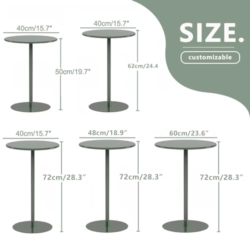 Mesa redonda de bistró estable con base de metal para optimizar rincones pequeños 3