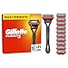 Gillette Fusion 5 RASOIO UOMO, 1 Rasoio a Mano Libera, 11 LAMETTE DA BARBA da 5 Lame, Rasatura Confortevole, Manico Ergonomico con Rifinitore di PRECISIONE, Fino a 1 MESE DI RASATURA con 1 Lametta