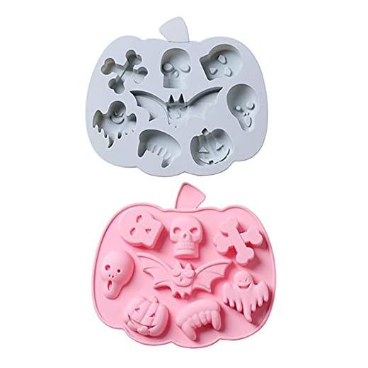 Halloween Ice Cube Mögel 8 Kavitet Halloween Pumpa Choklad Mögel Diy Silikon Mall Brickor Ghost Pumpkin Cake Bakning Mögel Tvål Ice Making Tray 2pcs