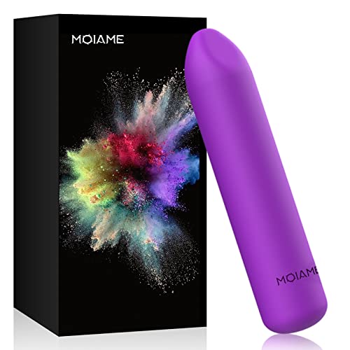 Small Bullet Vibrator For Women: Waterproof Mini Clit Vibrator With 10 Modes, Full Silicone Vibrating Finger Massager For G Spot Nipple, Female Rechargeable Lipstick Vibe Sex Toy, Purple #TOP15