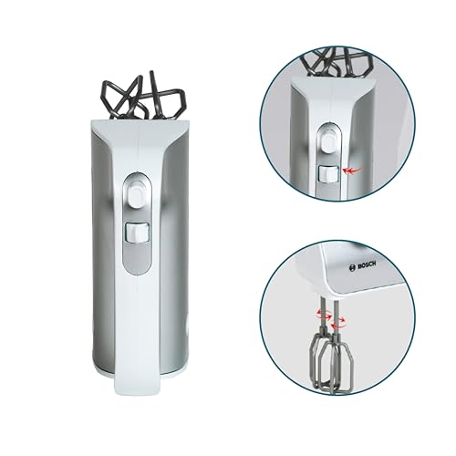 Theo Klein 9240 Bosch Handmixer I Batteriebetriebener Spiel-Mixer mit abnehmbaren Quirls I Inkl. Schalterattrappe I Maße: 19 cm x 7 cm x 12 cm I Spielzeug für Kinder ab 3 Jahren