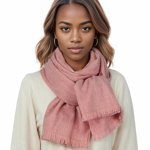 PIOYMEYA Bufanda Pañuelos Rosa Mujer Fular Invierno Foulard Elegante Chal Estola Fiesta Pashmina Estolas