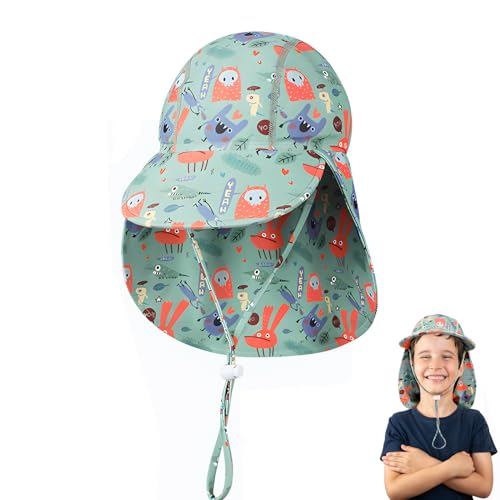 Gorro de sol para niños con solapa antirayos UV para playa y piscina