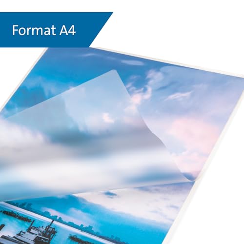 Dahle Laminierfolien A4, 250 Micron (2x125) - 100 Stück - Hochwertiger Schutz für wichtige Unterlagen und Fotos, Glänzend