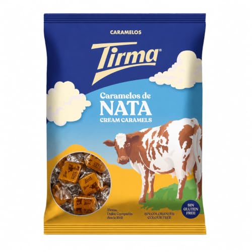 Tirma Caramelos Blandos de Crema y Caramelo, 125 g | Sin Gluten