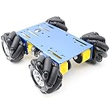 4WD Metal Smart Car Chassis, MC100 Remote Control Omnidirectional Wheel Robot Platform Car Kit with 60mm...