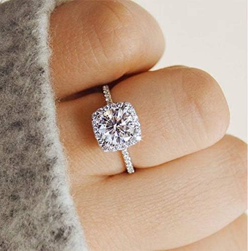 Tripmark 925 Sterling Silver Zircon Stone Engagement Wedding Band Ring Promise Rings CZ Engagement Ring for Women £¨6£