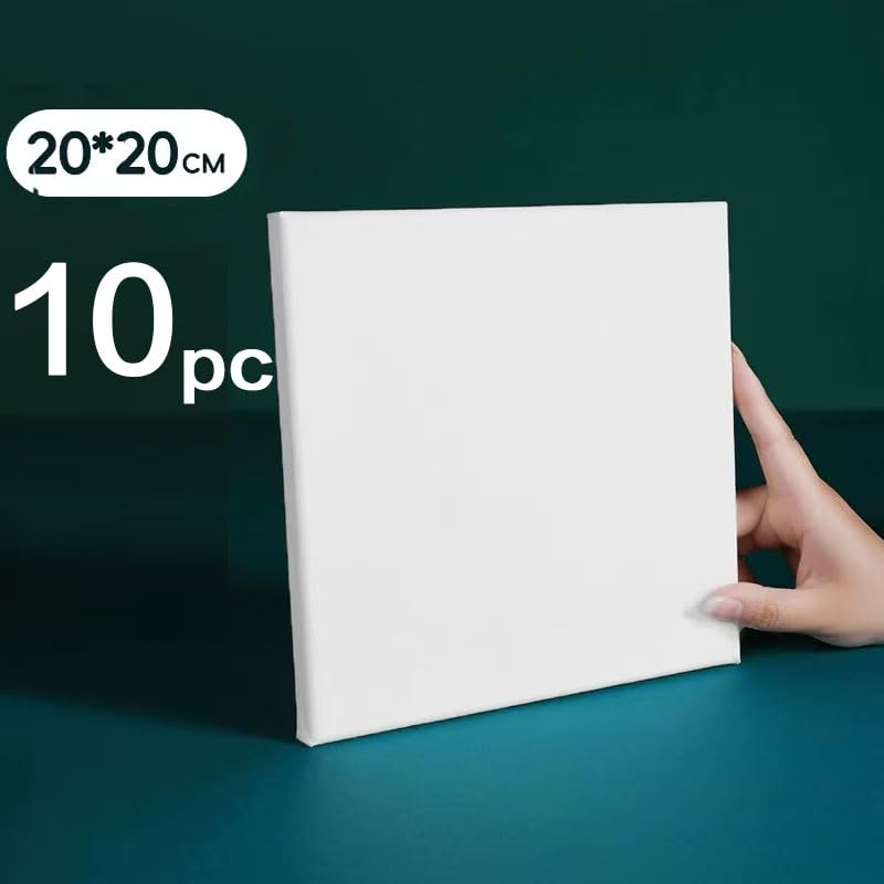 Lienzos para pintar sin arrugas SNOWDVANCE de algodón con bastidor rígido de madera 10 pc 3