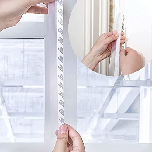 Image of Silicone Seal Strip,Silicone Sealing Sticker for Door or Window,Weatherproof Soundproof Self Adhesive Door Strip Bottom,Slim Insect Proof Seal Strip for Gap of House or Shower Door