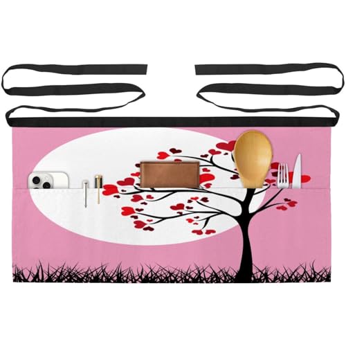 Tablier court de chef multicolore avec 3 poches pour restaurant
