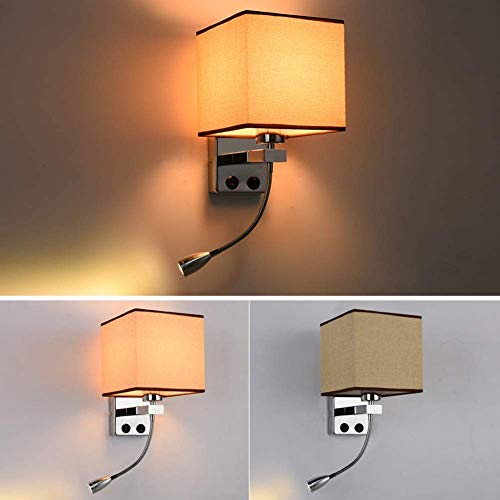 Lámpara de pared de tela de lectura sencilla con diseño clásico americano 5