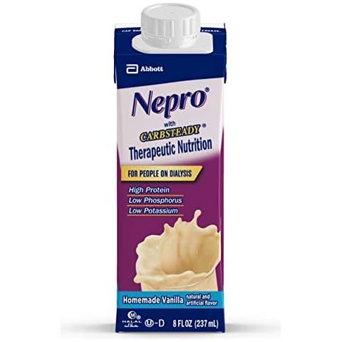 Nepro Nutrition Shake for People on Dialysis, with 19 Grams of Protein, 420 Calories, Vanilla, 8 fl oz - Pack of 24 Cover