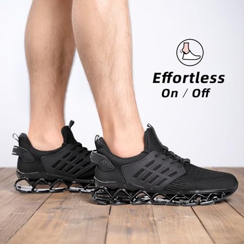 Image of Mens Slip on Walking Running Shoes Blade Tennis Casual Fashion Sneakers Comfort Non Slip Work Sport Athletic Trainer