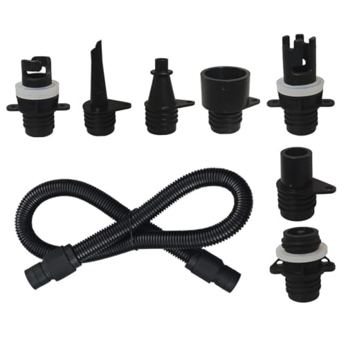 Adaptateur de pompe à pagaie 7 en 1 étanche avec embouts interchangeables de bateau