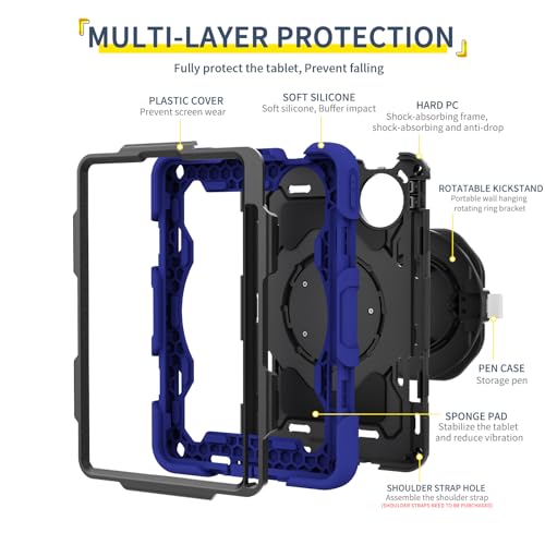 Funda Huawei MatePad Mini 8.8 resistente soporte 360 grados azul 5