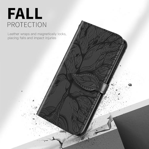 Rostsant Funda para Google Pixel 10a 5G Árbol en Relieve Carcasa de Cuero PU Cartera Magnético Funda Teléfono Billetera para Google Pixel 10a 5G Negro - imagen 4