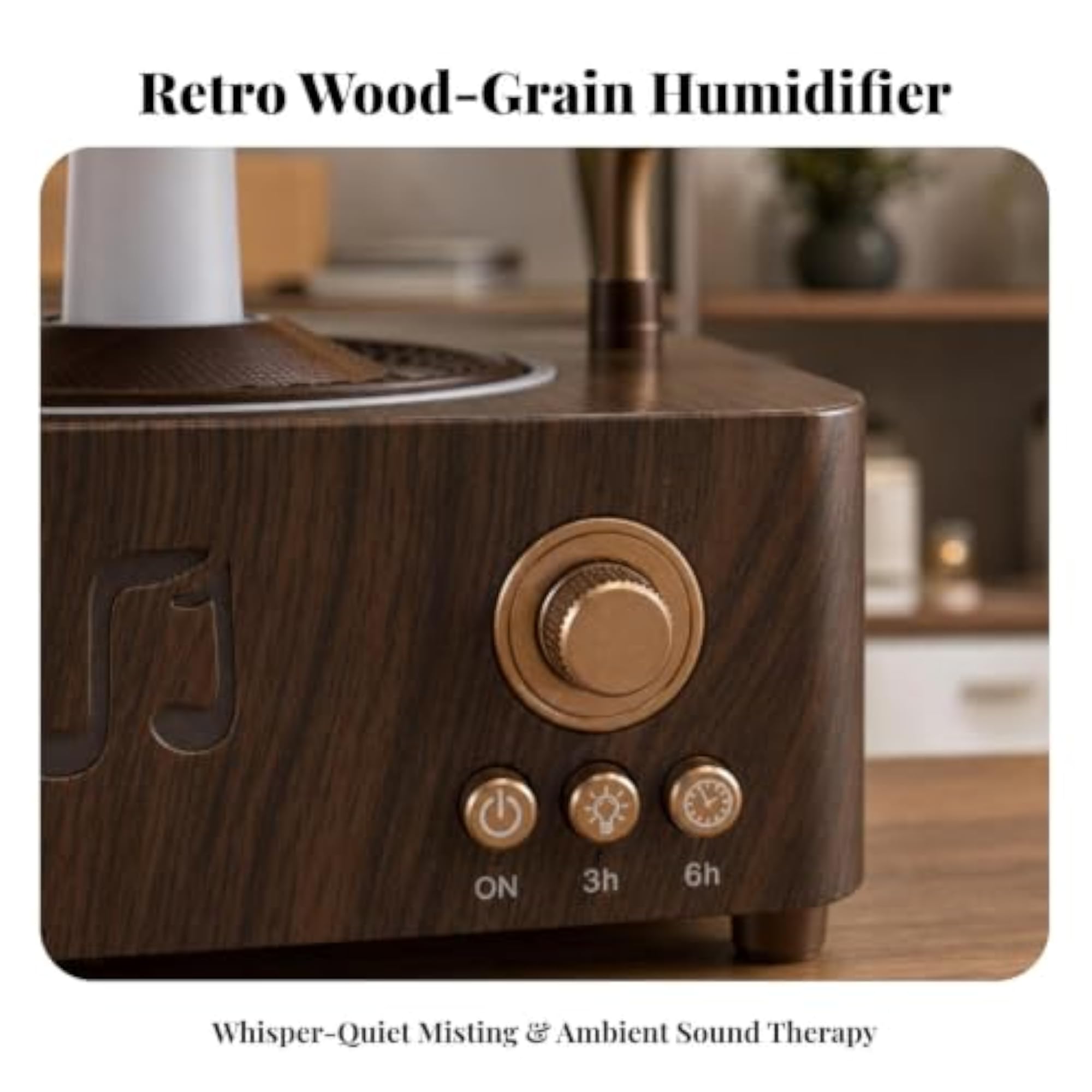 Corded Tabletop Humidifier with Rain-Effect