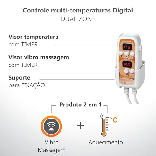 Vibro Manta Térmica Estética Digital Bivolt Massageadora MEIO CORPO Bioterm - Certificação Inmetro e