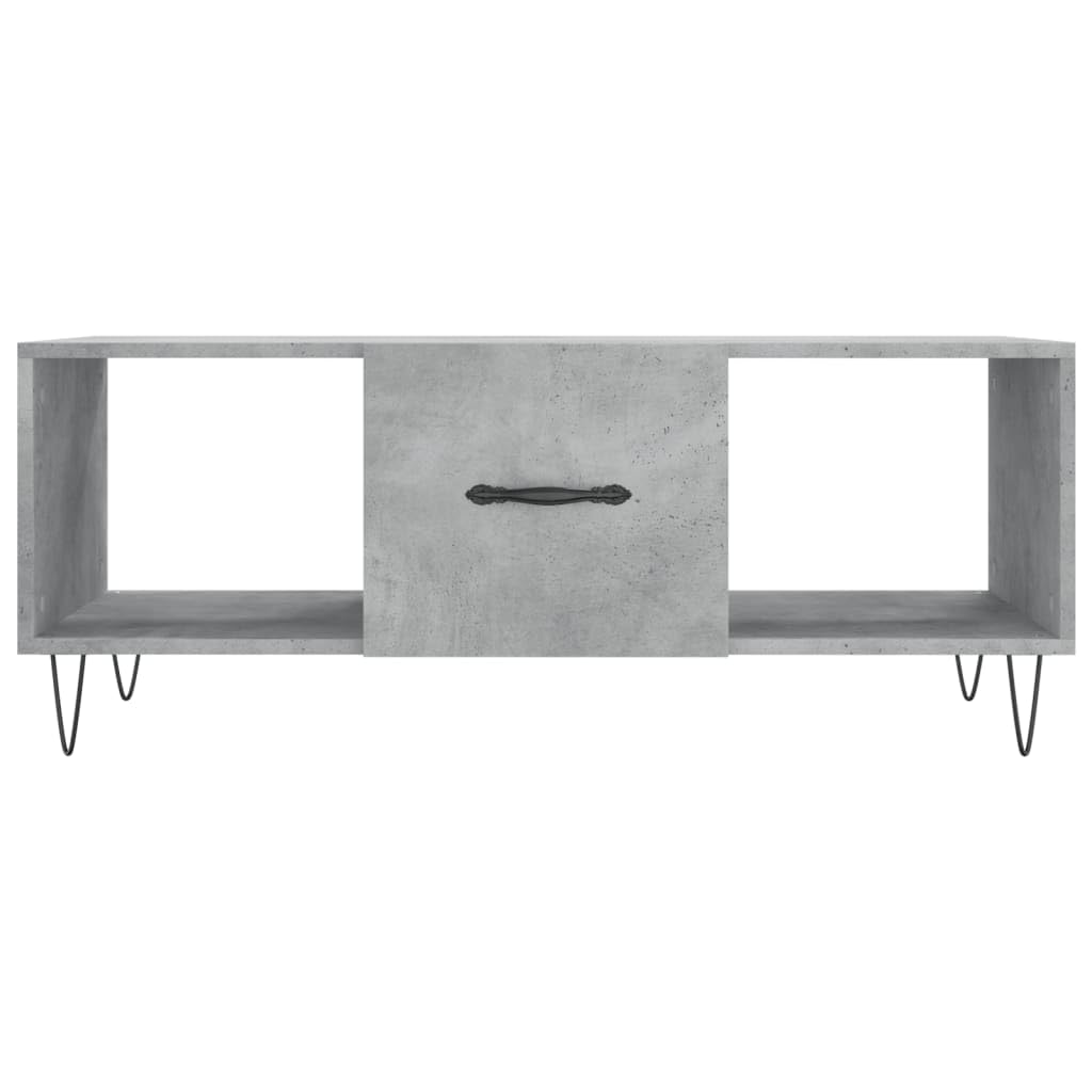 Homgoday Tavolino da caffè grigio cemento 102 x 50 x 40 cm, tavolino in legno ingegnerizzato, tavolino da tè per soggiorno, sala ricevimenti degli ospiti, camera da letto e ufficio, mobili 225