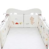 MJL 6 Piezas Protector de Cuna Ropa para Cuna de Algodón Su