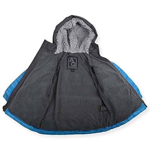 Image of Arctic Quest Boys' Bib Snow Pants and Ski Jacket Water-Resistant Snowsuit for Kids Winter Hooded Jacket, Turquoise, 5-6