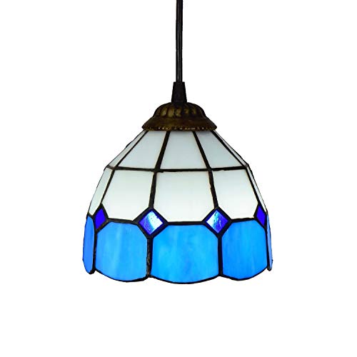 Petite lampe à suspendre Tiffany en vitrail pour éclairer votre cuisine et îlot central