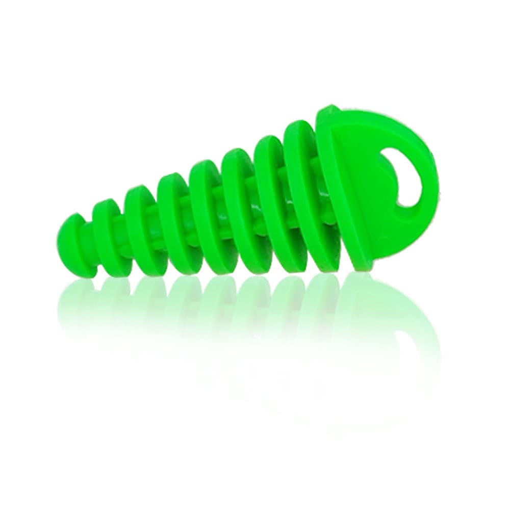 0.6"-1.5" Wash Plugs, Mufflers Exhaust Silencer Motorcycle Dirt Bike 2 Stroke w/Streamer Remove Before Start Engine ATV Quad Rubber Exhaust Pipe Plugs (Green)
