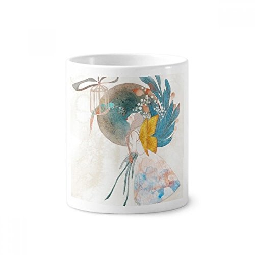 Porte-brosse à dents stylo céramique style chinois tasse blanche 350ml