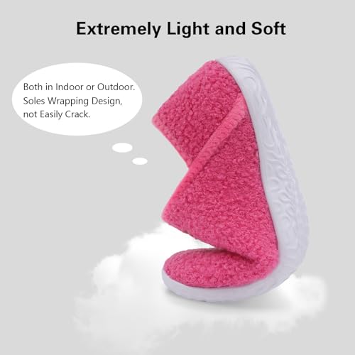 Image of Spesoul Fuzzy House Slippers for Women Men Indoor Closed Back Lightweight Cozy Faux Furry Lining Barefoot House Shoes Slipper Socks for Bedroom Home Office Yoga Outdoor Walking Shoes