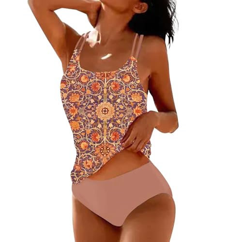 Top Bikini Mujer Swimwear Jersey Bikini Impreso Dividido De Talle Alto Para Mujeres, Tirantes Impresos De Playa, Nuevo Y Conservador, Swimsuit Verano Pantalones Cortos Que Cambian De Color Beachwear