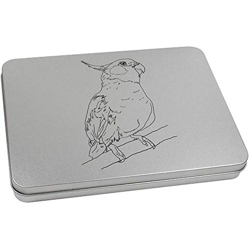 Azeeda 220mm 'Cockatiel' Metal Hinged Tin/Storage Box (TT00131137)