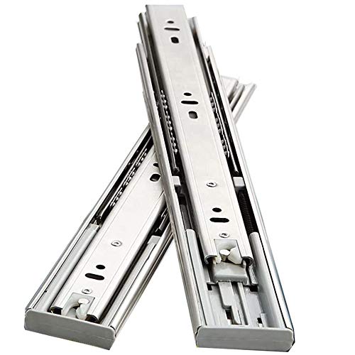 Preisvergleich Produktbild AILILI Schiene Schublade Vollauszug - Schubladenführung Soft Close 1Paar, Teleskopschiene Kugelführung Seitlich Angebracht,Tragkraft 120 Kg, Schwerlast Schubladenschienen 800mm, Für Tastaturablage