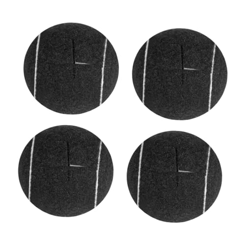 LOL-FUN 4個セット 椅子脚カバー チェアソックス テニスボール型 床保護 家具 キズ防止 フロアのキズ防止 家具保護パッド 衝撃吸収 防音効果 椅子の足カバー デスクの脚カバー 椅子 机 脚カバー 簡単装着, 黒