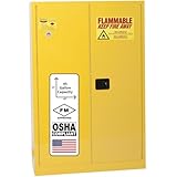 Eagle American Made 45 Gallon F﻿lammable Liquid Storage Cabinet, Manual-Close Fireproof Cabinet for Schools, Garages, Manufacturing Facilities, 43" x 18" x 65", 1947X