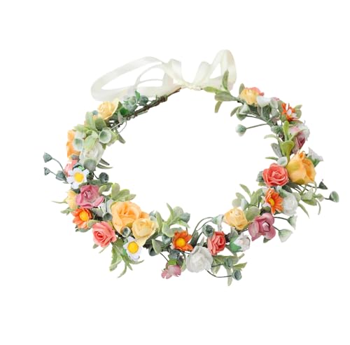 LLinfflr Fairy Flower Crown Woodland Headband Elf Floral Halo Headpiece Prom