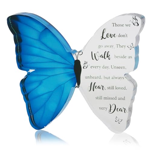 Sympathy Gift Bereavement Gifts Personalised Memorial Gift Butterfly Shaped Acrylic Condolence Table Decorations, Grave Decorations, Remembrance Gifts For Loved One