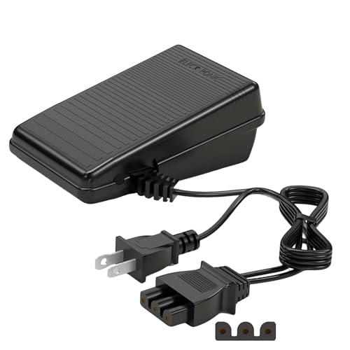 WITOMAERN Foot Pedal Power Cord D Shape Plug Compatible with Singer 4452 4432 4423 4411 5554 5532 5523 5511 m1150 m1500 m2100(359102-001)