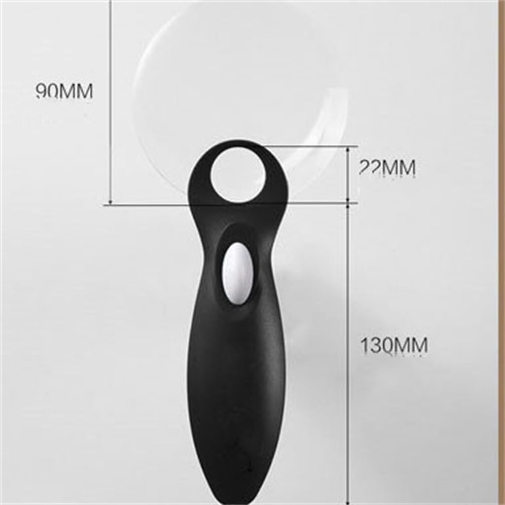 JSEIAJB Lightweight Frameless Handheld Illuminated Magnifying Glass(White-Patch Five-Pointed star4)