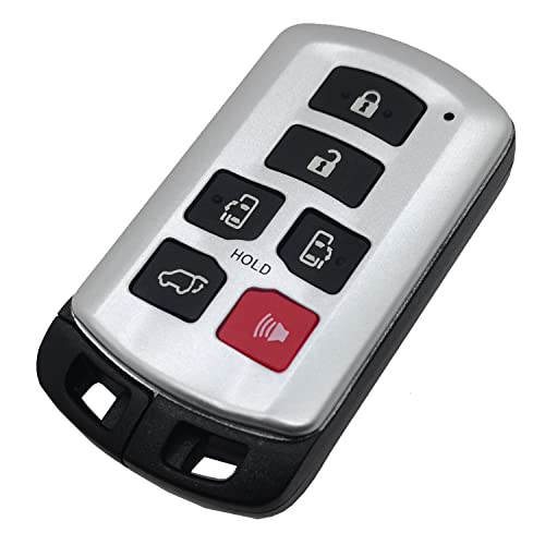 Carcasa llavero inteligente Toyota Sienna HYQ14ADR solución para mando roto botones plata