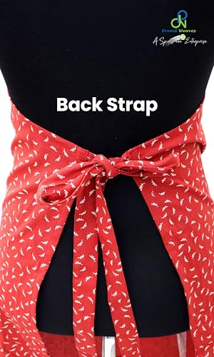 Image of Kitchen Apron for Women & Men | 100% Cotton | Cooking Apron with Big utility Pocket | Adjustable neck strap | Free Size | Kitchen Utensils Accessory