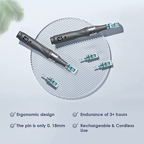 Professional-Microneedling-Pen-Wireless-Adjustable-Micro-Needling-Microneedle-Machine-Derma-Auto-Pen-with-22-Replacement-Cartridges-4pcs-16pin4pcs-26pin6pcs-36pin6pcs-42pin2pcs-Nano