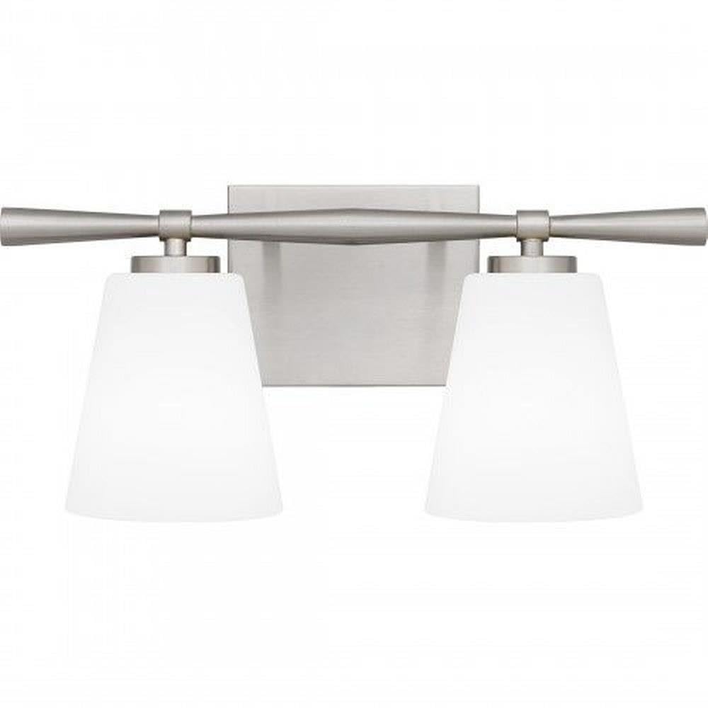 2 Light Vanity Light Fixture-7.25 inches Tall and 15.75 inches Wide-Brushed Nickel Finish 71-Bel-4961800