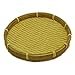 MoonyLI Vassoio Rotondo Intrecciato in bambù da 2 Pezzi Vassoio da Portata Intrecciato a Mano Vassoio da Portata in Tessuto Naturale Fatto a Mano Vassoio in Rattan da 16 cm