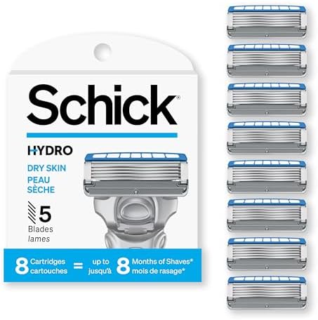 Schick Hydro 5 Sense Hydrate Razor Refills for Men, 8 Count (Pack of 1)