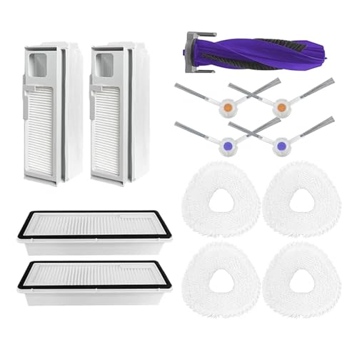 Robot Vacuum Cleaner Main Brush/Side Brush/Filter/Dust Filter/Mop Cloth,Compatible for Narwal J4 / Freo X Ultra J4 Lite