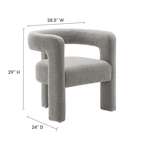 Sillón Boucle Gris Claro miniatura 3