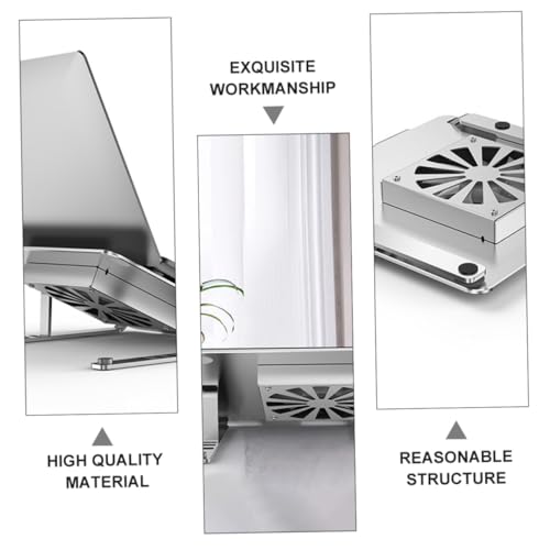 Base para laptop con ventiladores LED y ajuste de altura miniatura 3