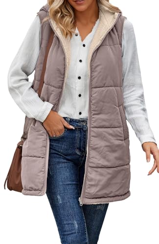 Chaleco de invierno mujer para paseos diarios abrigo acolchado morado Maeau S